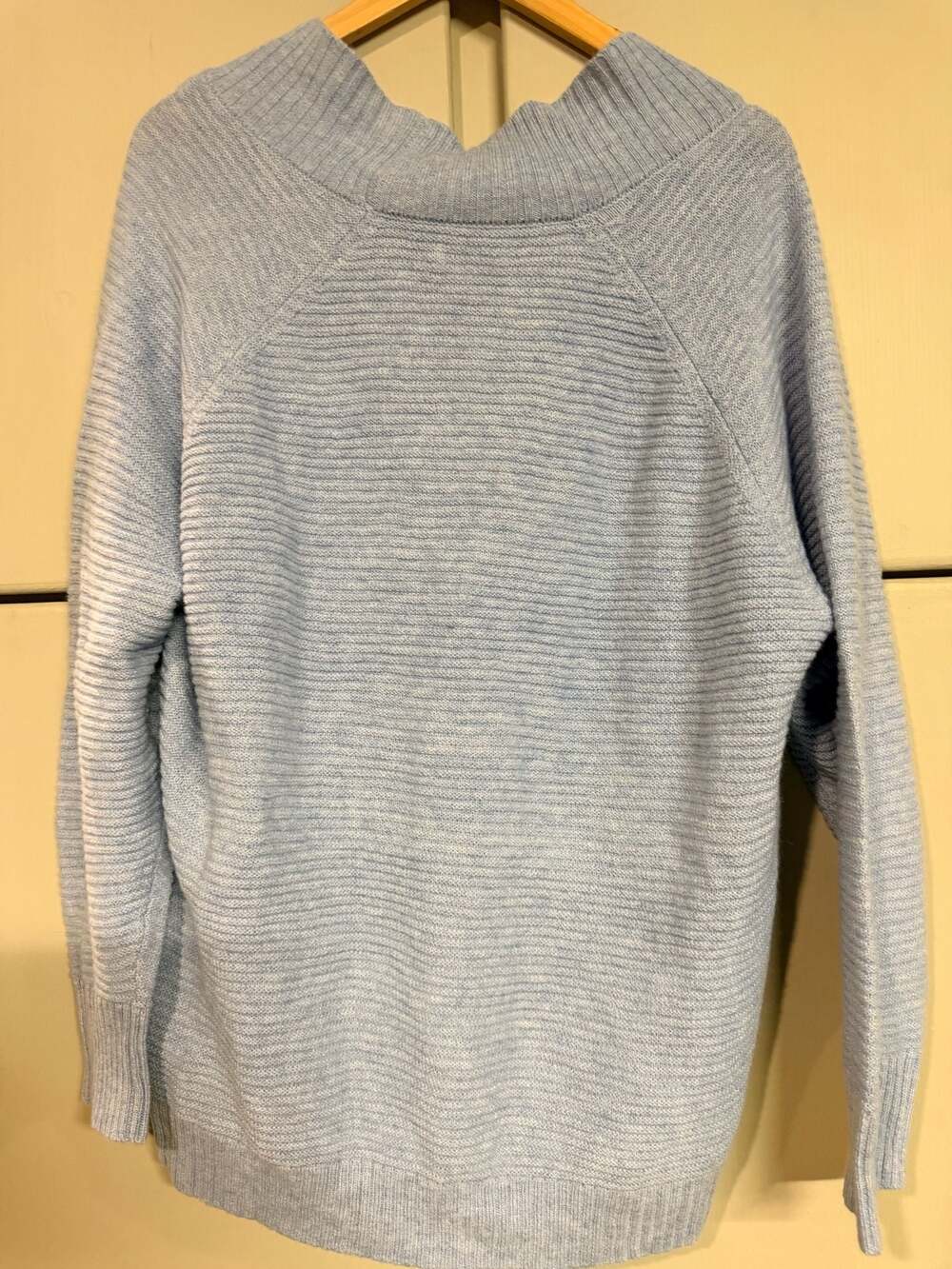 Lucky Brand Blue Lace Up Front Long Sleeve Knit Pullover Sweater Plus Size 3X - Picture 4 of 5